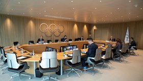 Thomas Bach na setkání Mezinárodního olympijského výboru.