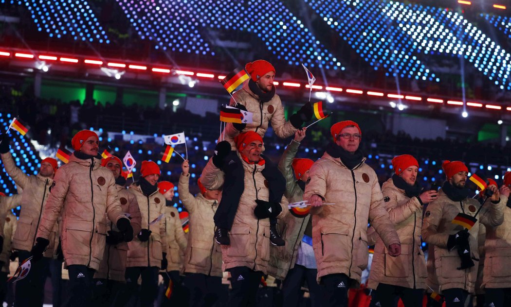 Zahájení olympijských her v Koreji.