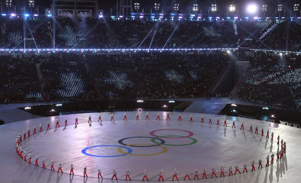 Zahájení olympijských her v Koreji.