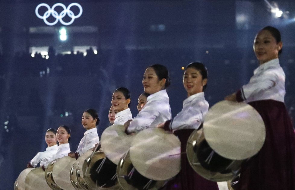 Zahájení olympijských her v Koreji.