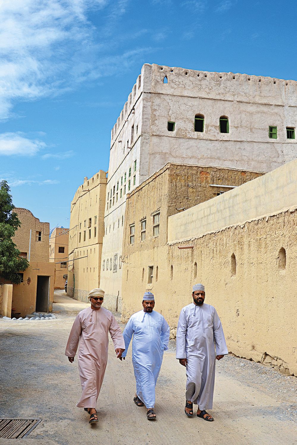 Tradiční ománské domy byly stavěny z hlíny