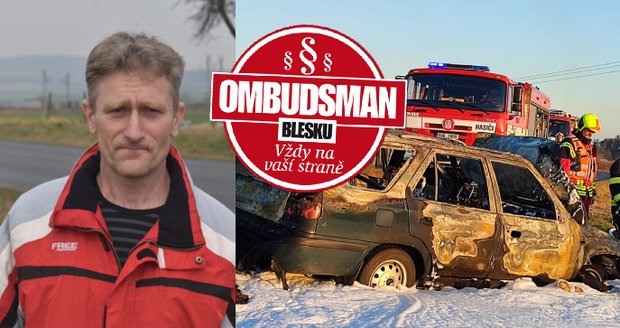 Karel Zikmund (50) z Vrutic na Litoměřicku přišel po autonehodě o svůj vůz.