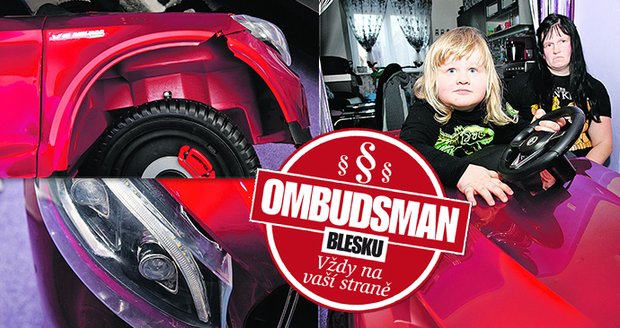 Denisa Bezoušková z Hlučína bojuje s obchodem o peníze za rozbité autíčko.