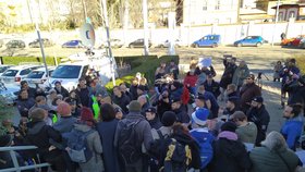 Protest proti ombudsmanovi Stanislavovi Křečkovi v Brně (20.2.2020)