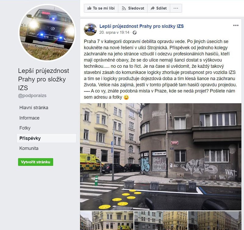 Záchranáři chtějí svým facebookovým profilem upozornit na věci, které je každý den zdržují a komplikují jim dojezd na místa mimořádných událostí. Nechtějí se ale prý politizovat a nemohou ani hovořit za oficiální místa. Identitu autorů proto nikde neuvádějí.