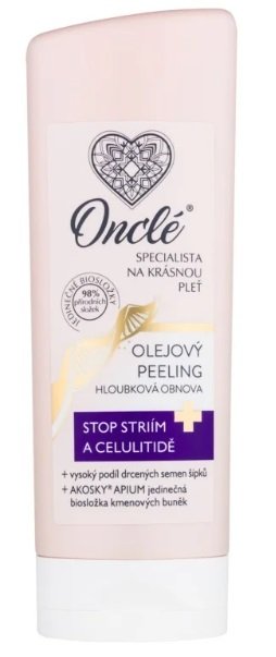 Olejový peeling se zpevňujícím účinkem, Onclé, 349 Kč (200 ml), koupíte na www.oncle.cz