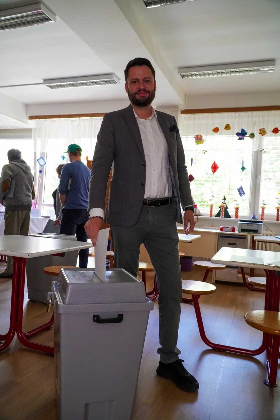 Ondřej Prokop (ANO) u voleb do pražských zastupitelstev.