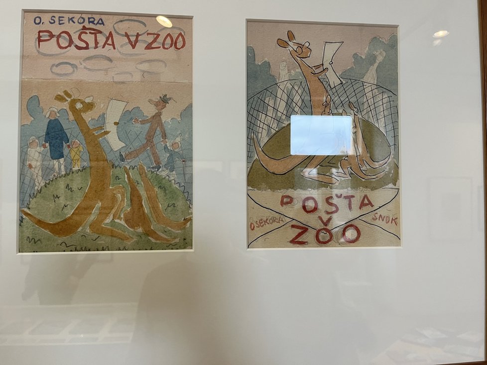 Sekorovy obrázky na výstavě ve Ville Pellé