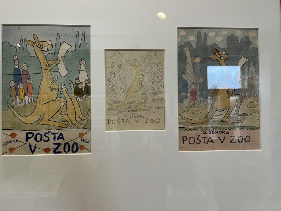 Sekorovy obrázky na výstavě ve Ville Pellé