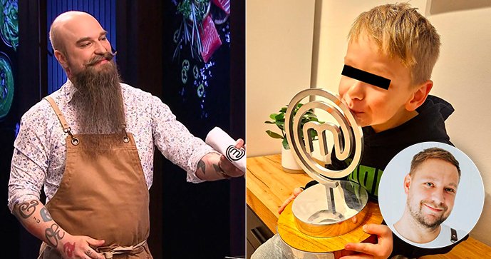 Vítěz MasterChefa Martin Pecina daroval svou trofej synovi soutěžícího Ondřeje Štola.