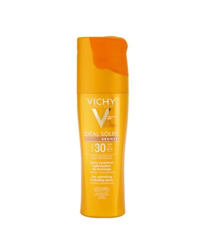 VICHY IDEAL SOLEIL Hydratační sprej optimalizující opálení SPF 30 200 ml, 349 Kč, kosmetika-francie.cz