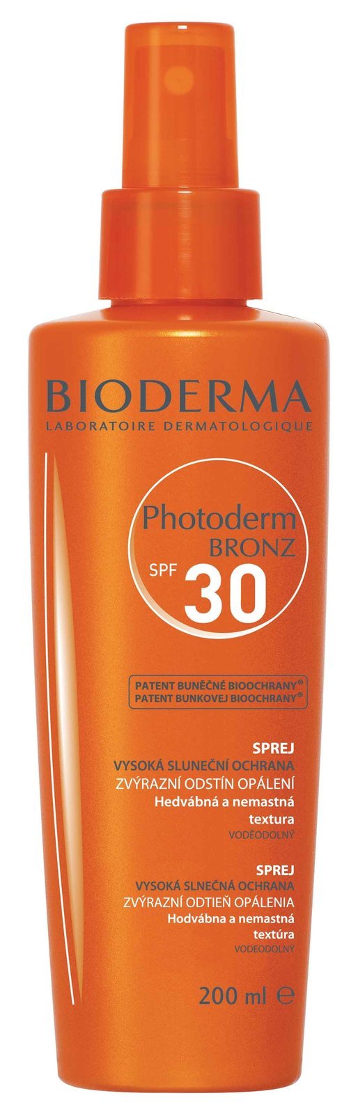 Vysoká sluneční ochrana SPF 30, která podporuje zhnědnutí pokožky a prodlužuje odstín opálení, 569 Kč Bioderma