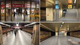 Nástup a výstup se nekoná: Stanice metra Opatov je zavřená, vlak jen projíždějí