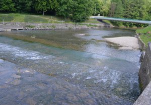 Nedaleko Vojenského splavu v Opavě se utopil Toníček (†11). Chlapce připomíná fotografie a srdíčko ze svíček.