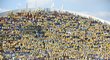 Fanoušci Opavy na stadionu Olomouce při finále domácího poháru