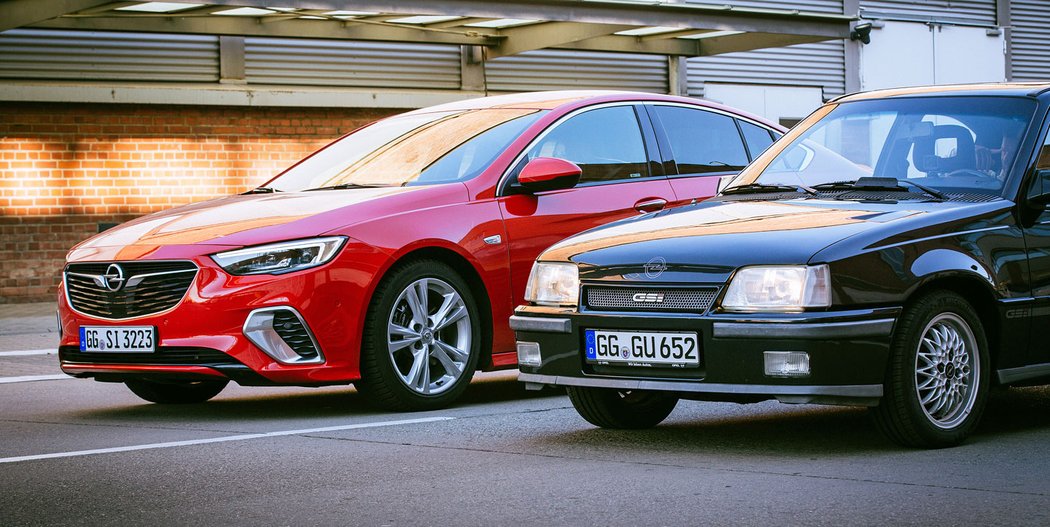 Opel Insignia GSi (2017) a Opel Kadett GSi (1984)