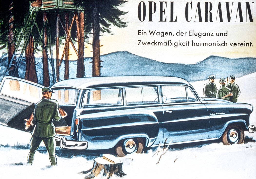 Reklama Opel Olympia Record Caravan (1953)