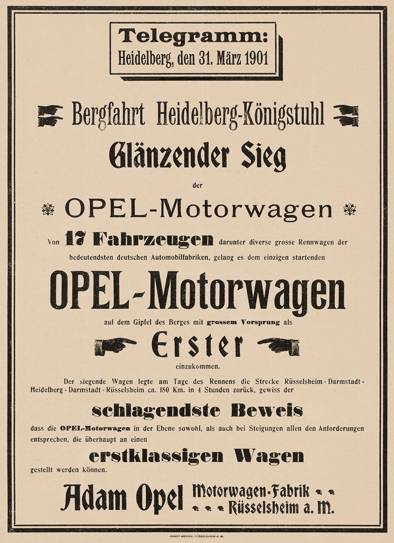 Reklama Opel (1901)