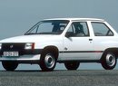 Třídveřový hatchback Opel Corsa City z roku 1987.