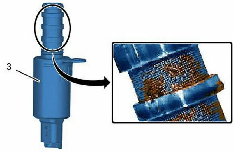 Rozvodový řemen v oleji u benzinových tříválců je nešťastné řešení, na které doplácí zvláště přímovstřiková varianta 1.2 Turbo, více ředící olej benzinem. Ani novější typ řemene nic nespasí. Pouze se z něj neuvolňují souvislé gumové šupiny, které by hned ucpaly olejové čerpadlo a rozsvítily kontrolku mazání. Jemná gumová drobenka ale stále volně prochází přes olejové čerpadlo až do fi ltru, který se časem ucpe. Jeho zvýšený odpor pak otevře bypass a nefi ltrovaný olej pak volně proudí po celém motoru. Takto zanesené řídicí solenoidy systému VVT naznačují, že už proběhla kompletní kontaminace motoru a do budoucna můžete čekat mimo jiné třeba zkrácenou životnost turbodmychadla, v jehož horkém ložiskovém uzlu se gumový prach hezky spéká.