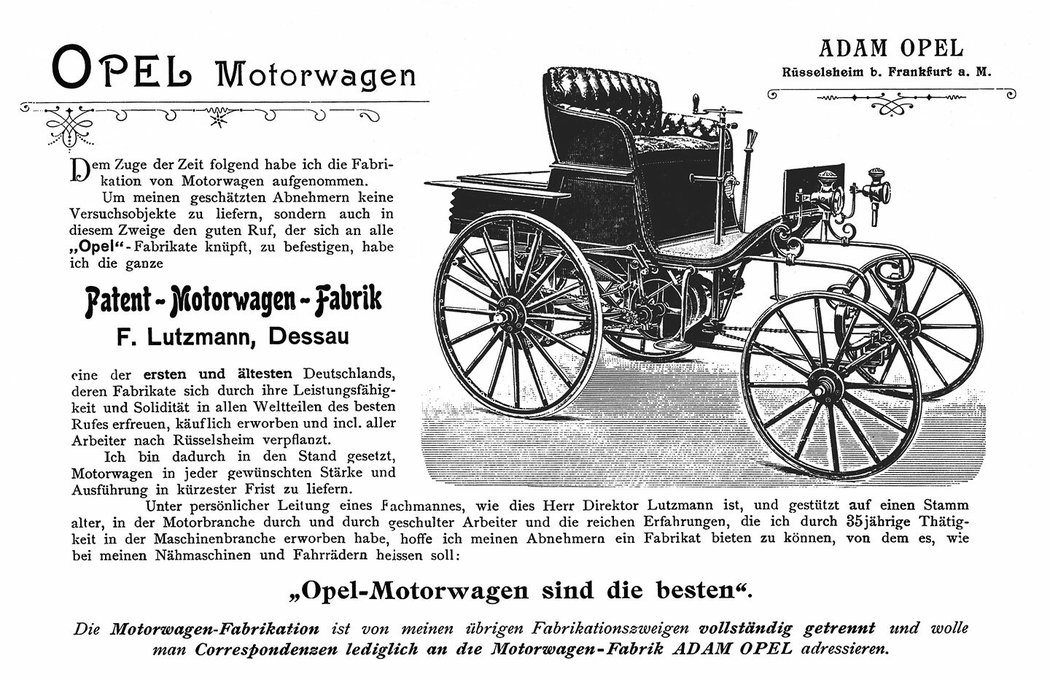 Opel Patent-Motorwagen System Lutzmann