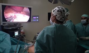 Britský lékař Ameet Patel z King's College Hospital ukázal v Brně moderní způsob operace bypassu.