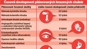 Časová dostupnost plánovaných hrazených služeb