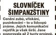 SLOVNÍČEK ŠIMPANZŠTINY!