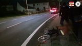 Cyklista zpitý pod obraz se rozplácl před policejní hlídkou: Nadýchal přes 2 promile