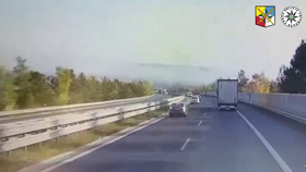 Opilý řidič kamionu na dálnici D5