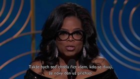 Oprah Winfrey měla při přebírání ceny opravdu působivou řeč
