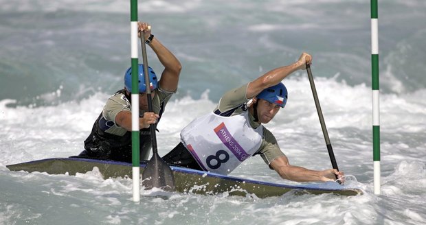 Ondřej Štěpánek a Jaroslav Volf v Athénách na LOH 2004