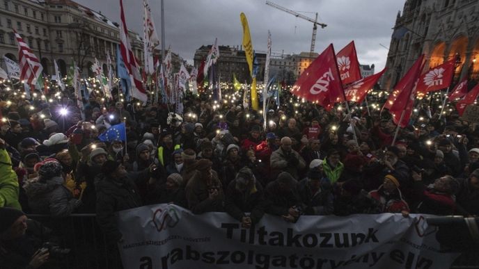 Demonstrace v Budapešti 