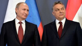 Vladimir Putin u Viktora Orbána, únor 2015