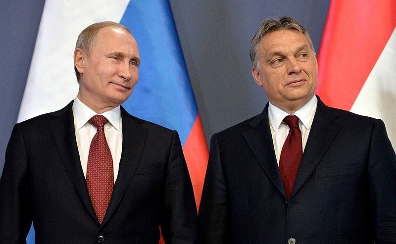 Vladimir Putin u Viktora Orbána, únor 2015