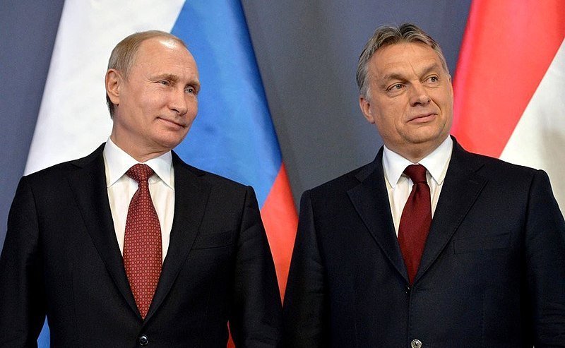 Vladimir Putin u Viktora Orbána, únor 2015.