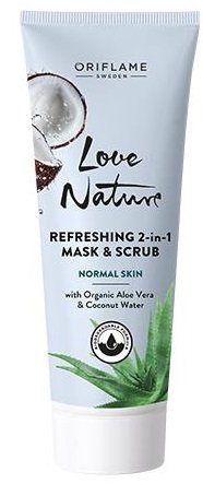 Osvěžující maska a peeling 2 v 1 s bio aloe vera a kokosovou vodou, Oriflame, 179 Kč (75 ml)