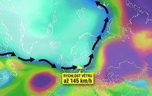 Česko zasáhl orkán Xanthos s větrem o rychlosti 154 km/h! Počasí: Dnes 13°C, zítra...