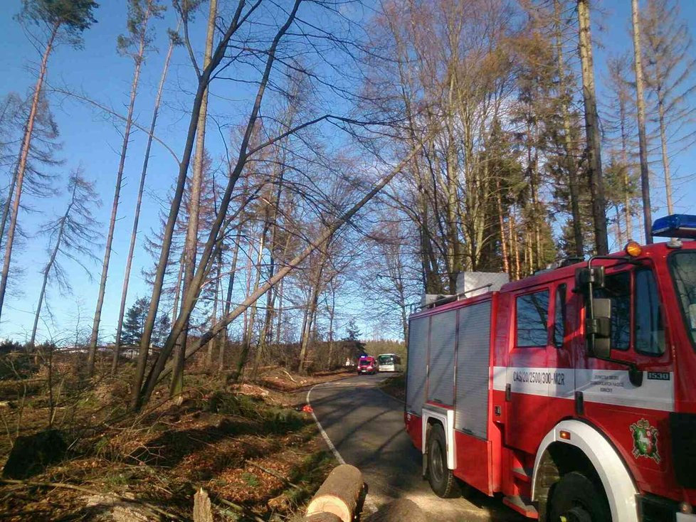 Hasiči vyjížděli na jižní Moravě během pondělí k více než pěti desítkám událostem.