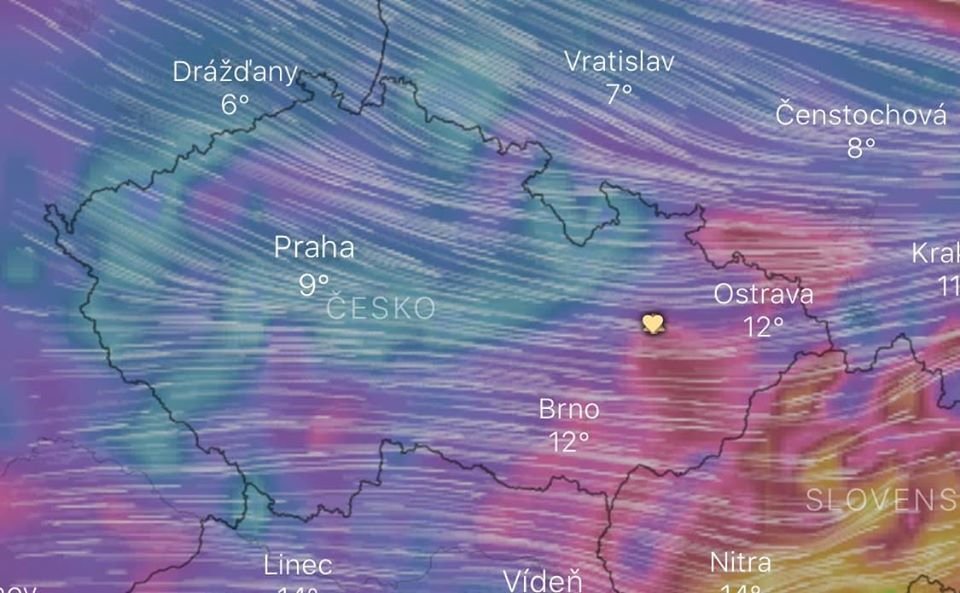 Hasiči v Olomouckém kraji uveřejnili tutu mapku k orkánu Yulia