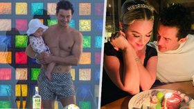 Orlando Bloom s Katy Perry a dcerou na dovolené v Mexiku