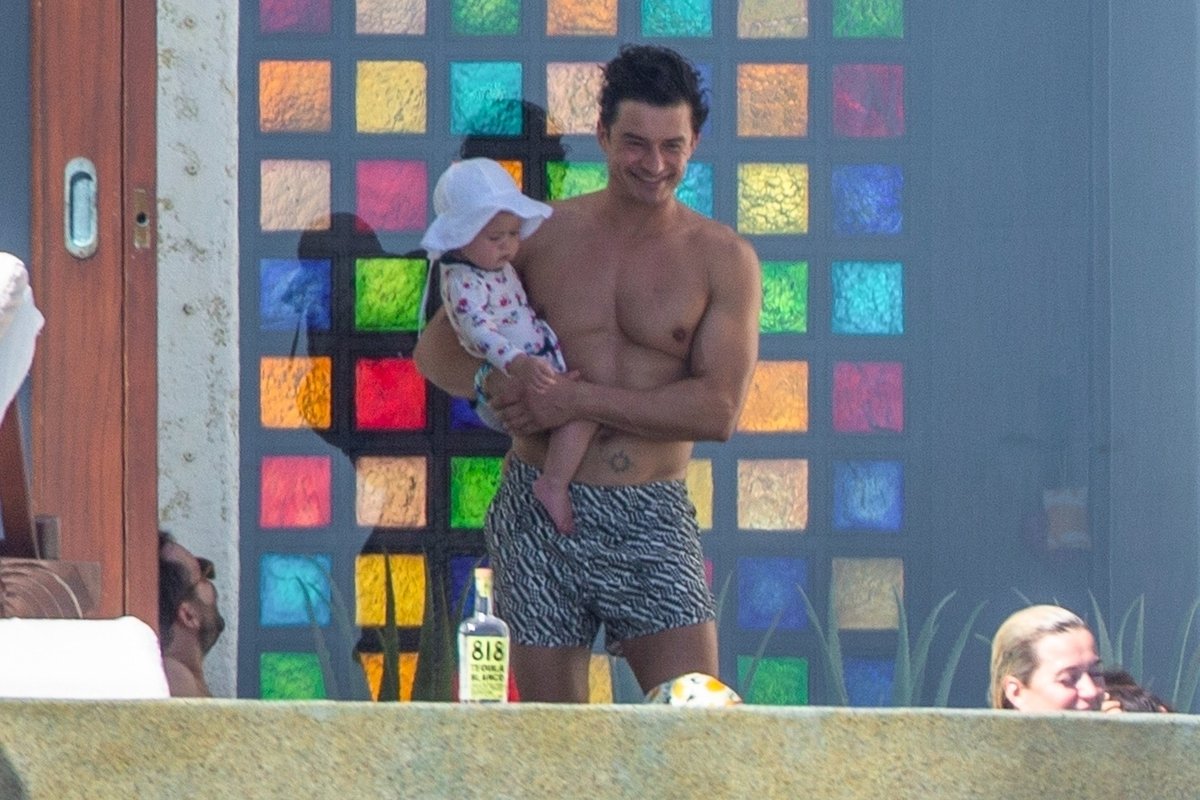 Orlando Bloom s Katy Perry a dcerou na dovolené v Mexiku.