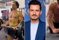 Nabušený Orlando Bloom maká v posilovně: Lékaři mu přitom předpovídali, že nebude nikdy chodit!