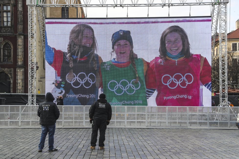 Staroměstské náměstí žije olympijskou náladou.