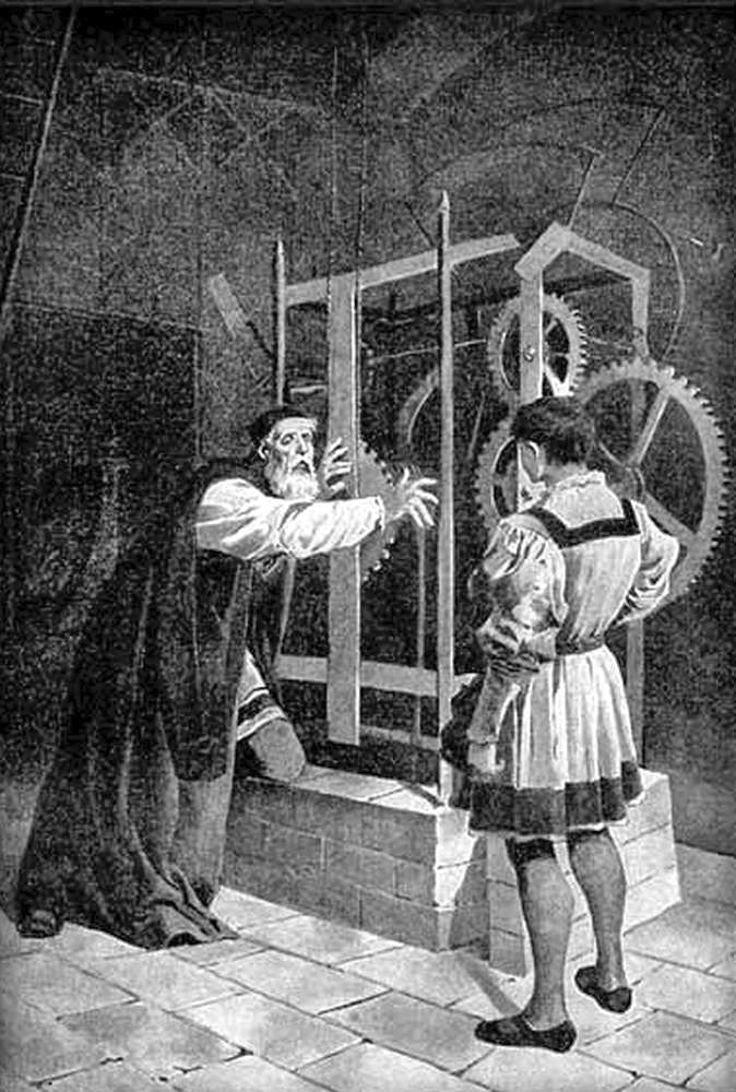 Známá ilustrace Věnceslava Černého zachycuje mistra Hanuše, kterak poslepu porouchává Staroměstský orloj.