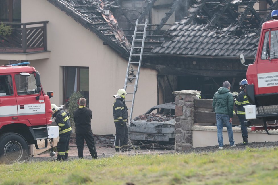 Požár domu v obci Orlov