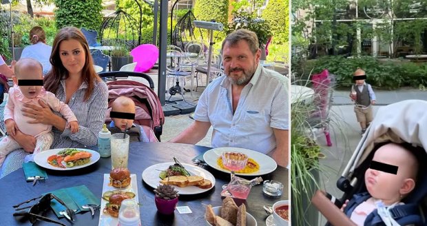 Ornella a Pepa Koktovi si s dětmi vyrazili do restaurace.