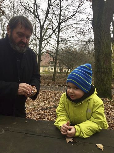 Josef Kokta s nejmladším synem Quentinem. 