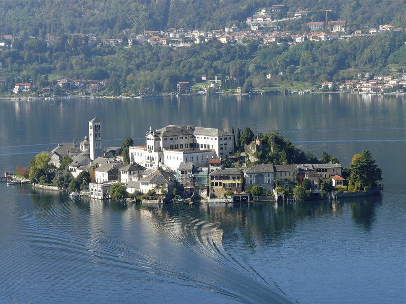 Orta San Giulio v Itálii.