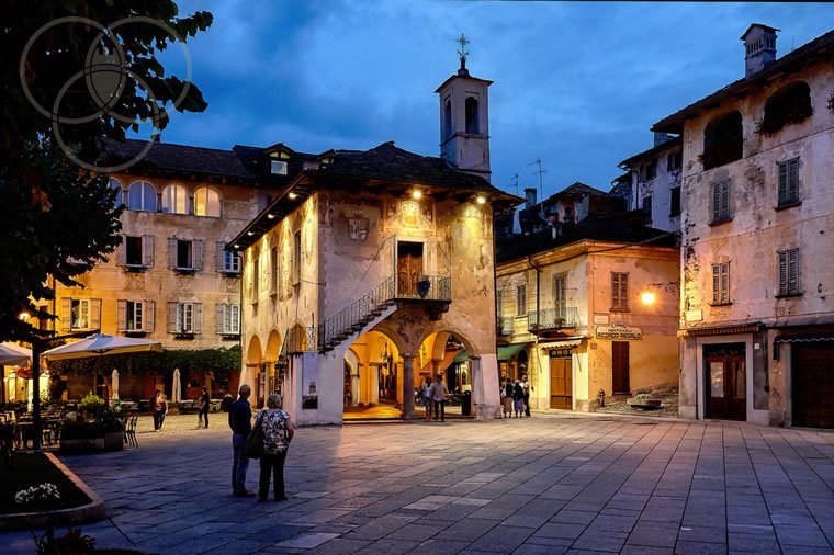 Orta San Giulio v Itálii.